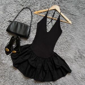 Zara Black Ruffle Dress